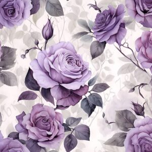 Rose mauve et feuillage