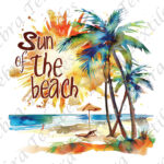 Sun of the beach fond blanc