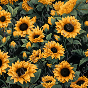 Tournesol fond noir