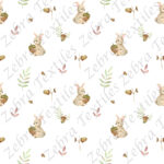 Lapin et noisette fond blanc