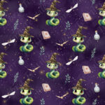 Serpent et potion fond mauve