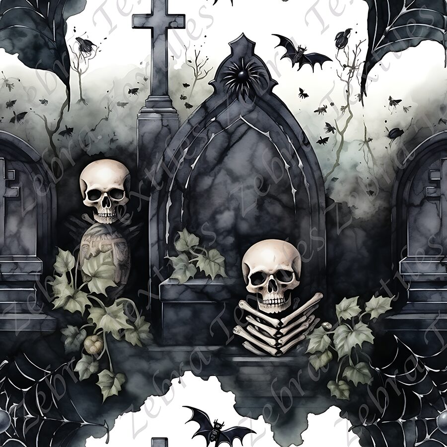 Skull et pierre tombale