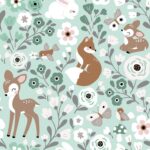 Animaux et fleur fond