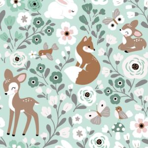 Animaux et fleur fond