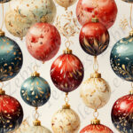 Boule de Noël rouge et verte