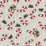 Canne de Noël et tuque fond lainage