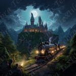 Château et train des sorciers