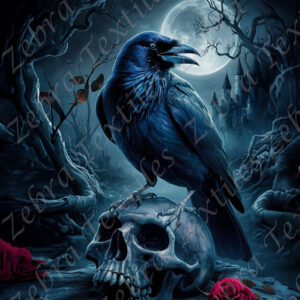 Corbeau et pleine lune