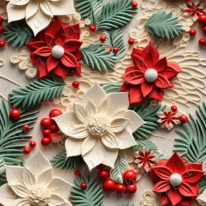 Fleur de Noël 3d