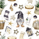 Gnome et bas de Noël