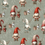 Gnome et reine fond vert