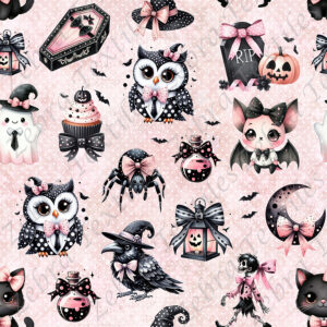 Halloween girly fond pois
