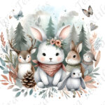 Lapin et chevreuil