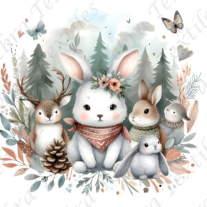 Lapin et chevreuil