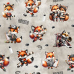 Renard hockey fond taupe