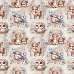 Animaux de la forêt pastel