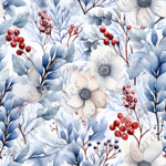 Fleur hivernale et fruit rouge