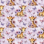 Girafe et papillon