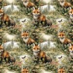 Renard roux en forêt
