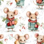 Souris et foulard rouge