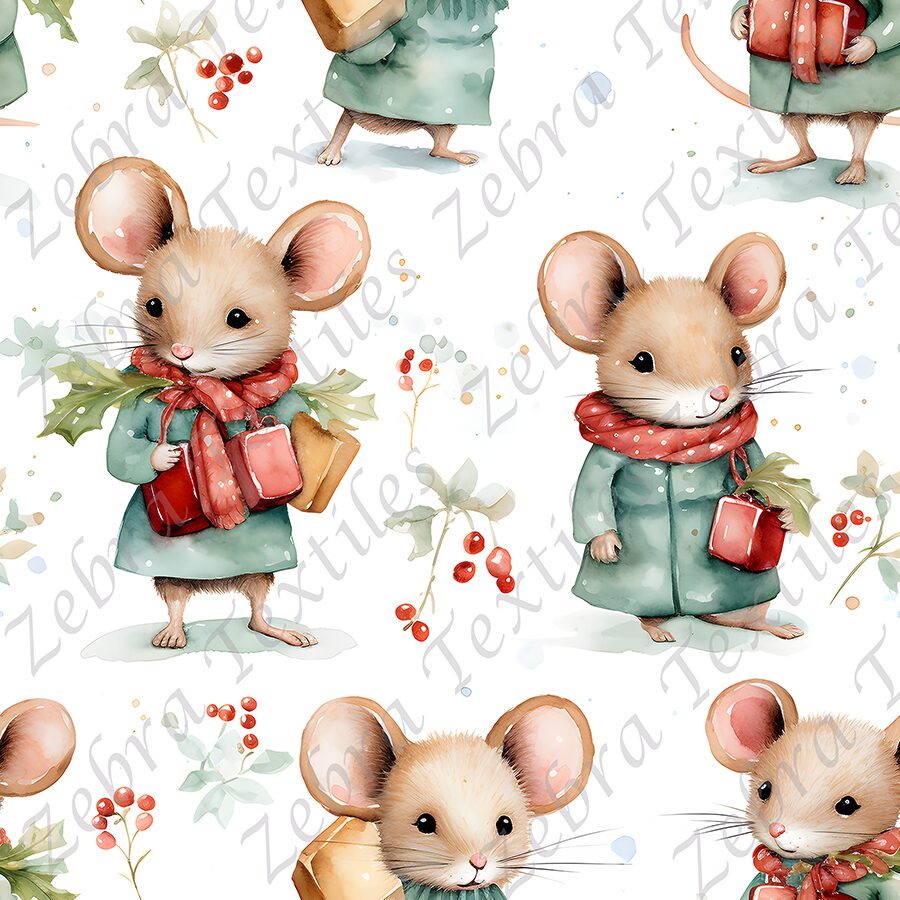 Souris et foulard rouge