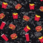 Fast food fond noir