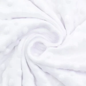 Minky dot blanc
