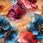Fleur légère colorée