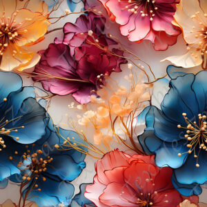 Fleur légère colorée