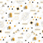 Forme abstraite jaune et noire