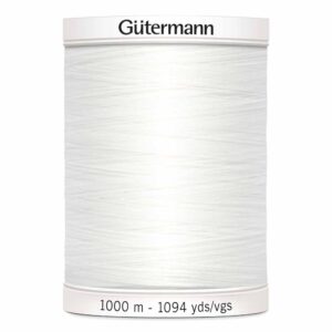 Fil de polyester tout usage Gutermann 1000m nouveau blanc