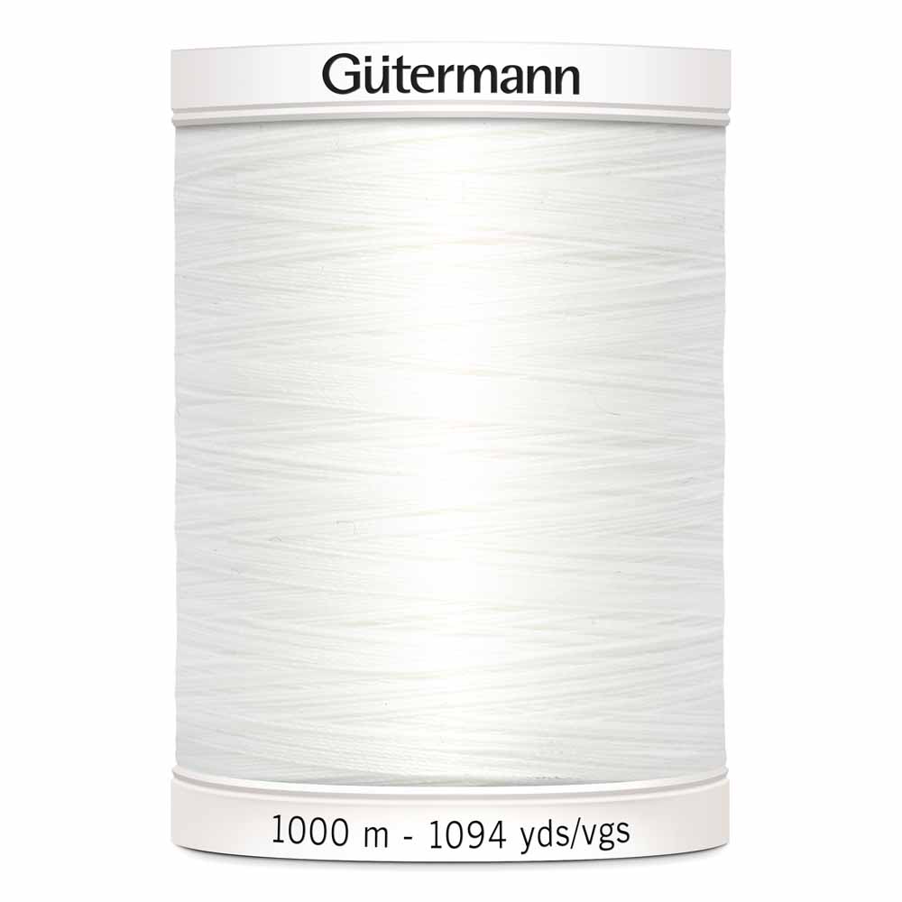 Fil de polyester tout usage Gutermann 1000m nouveau blanc