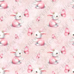 Lapin et papillon fond pois