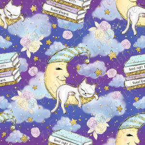 Collection chat nuit lune