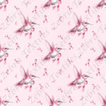 Colibri cancer fond rose