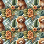 Doodle floral tropical