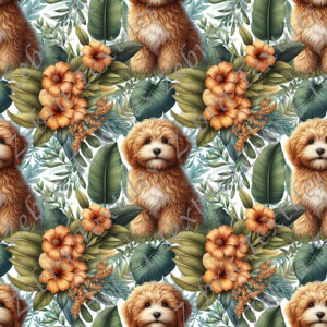 Doodle floral tropical