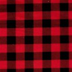Plaid noir et rouge