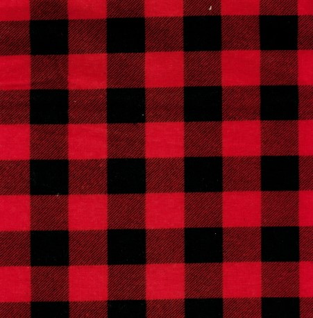 Plaid noir et rouge