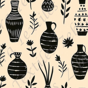 Vase et fleur noire