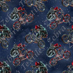 Bmx rouge fond bleu étoilé
