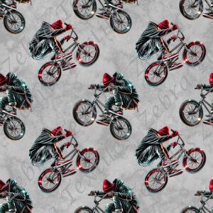 Bmx rouge fond gris