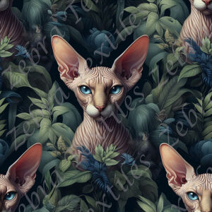 Chat sphynx yeux bleus
