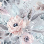 Floral rosé et feuillage