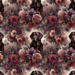 Labrador brun 2 floral rouge