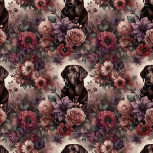 Labrador brun 2 floral rouge