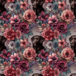 Labrador brun floral rouge