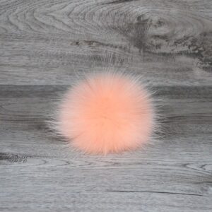 Pompon vraie fourrure rose blush