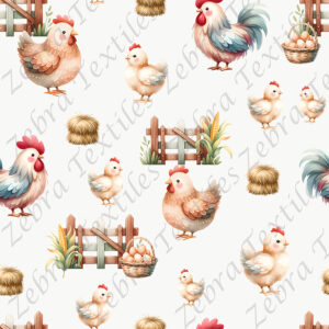Poule et coq fond taupe