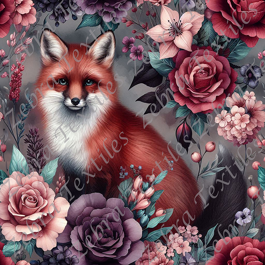 Renard floral rouge